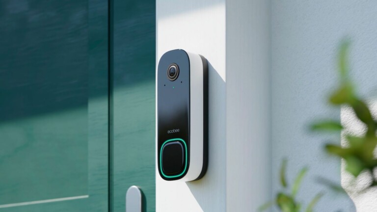 ecobee Smart Doorbell Camera boasts a wide field of view and a weatherproof build