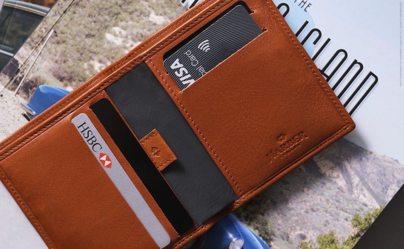 Harber London Leather Bifold RFID Blocking Wallet