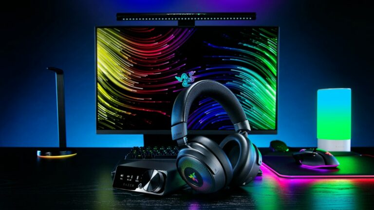 Kraken V4 Pro Wireless RGB Headset with an OLED Control Hub by Razer on Gadget Flow