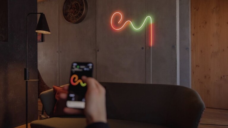 Twinkly Flex smart LED tube connects to an app and voice assistants for easy use